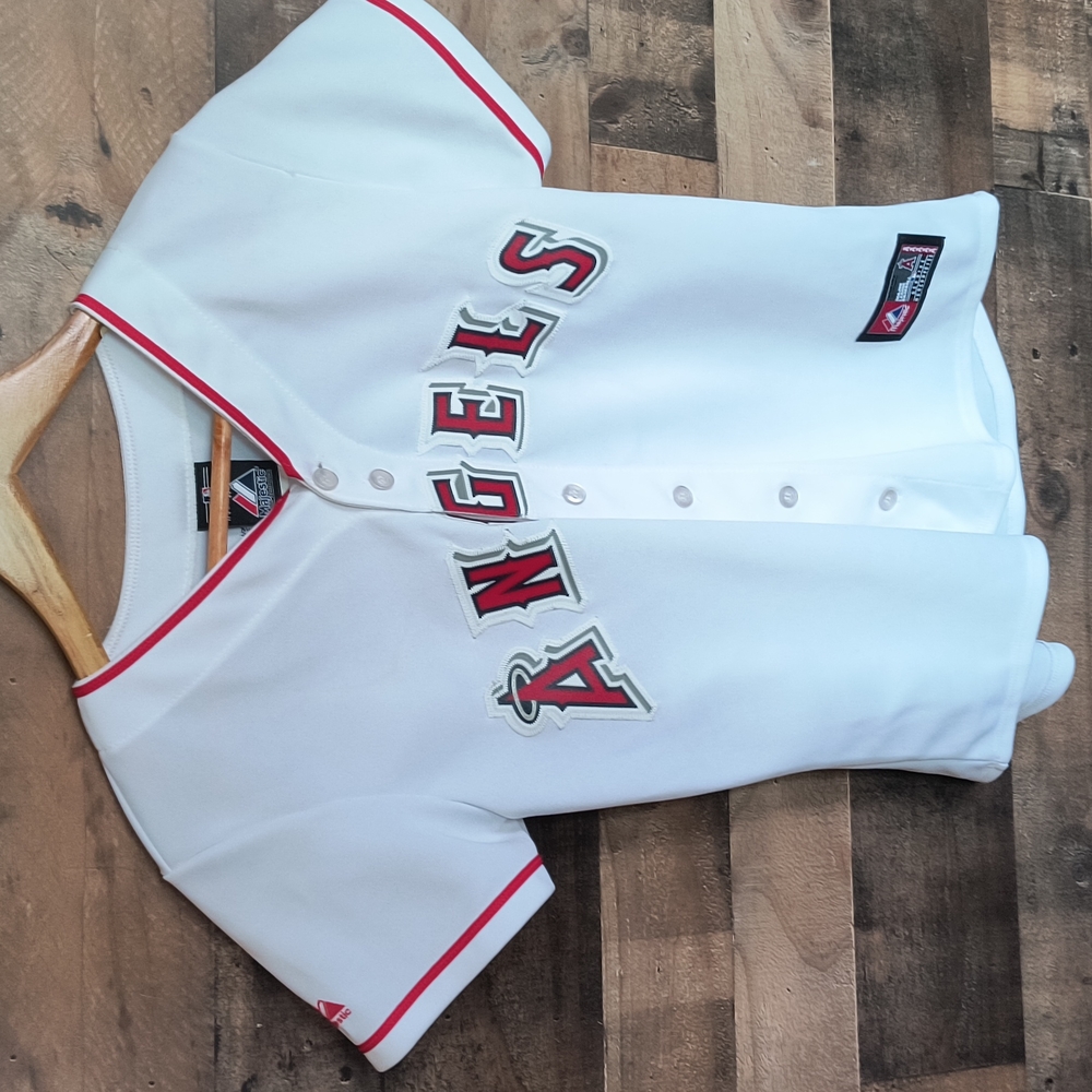 Majestic MLB Los Angeles Angels Jersey Weaver # 36 Sz Small Men's